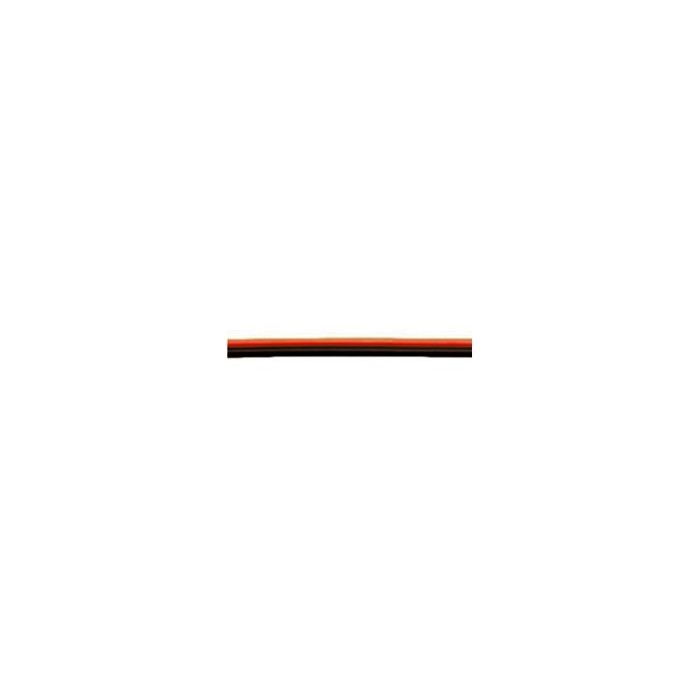 Câble méplat souple à 2 fils noir et rouge, section 0,14mm²