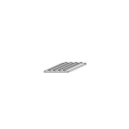 Polystyrol Platte Weiss Blechdach gefalzt 150x300x1mm Abstand 1,80 mm