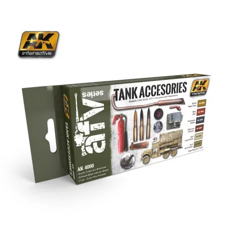 AK4000 AFV Tank Accessories Set (Acrylic Paint Set)
