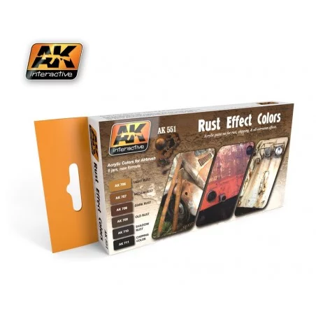 AK551 Rust Effect Colors (Acrylic Paint Set)