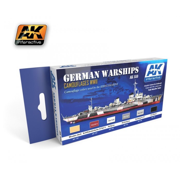 AK559 GERMAN WARSHIPS Camouflages WWII (Acrylic Paint Set)