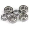 2x Roulements à billes 3x10x4 chrome ABEC 3 en acier flasques acier