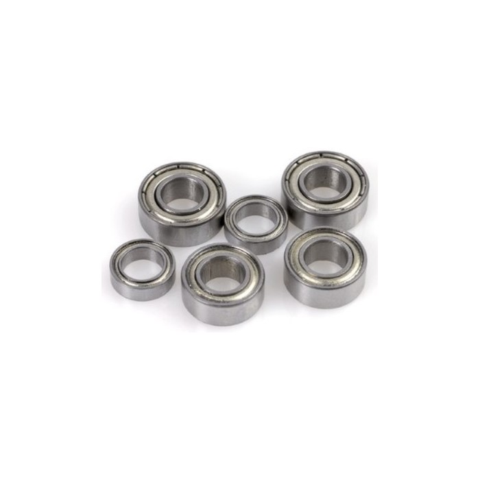 2x Roulements à billes 4x7x2,5 chrome ABEC 3 en acier flasques acier