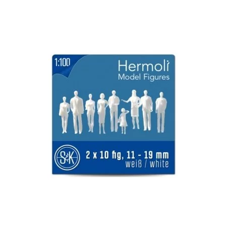Hermoli 3D 1.100 personnages debout 20 figurines ( 2x10 identiques )