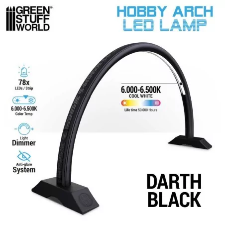 SET LAMPE LED HOBBY ARCH - nero et SUPPORT