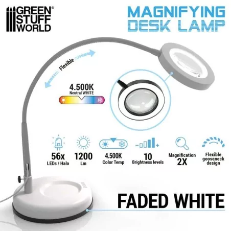 Lampada con lente ingrandimento white