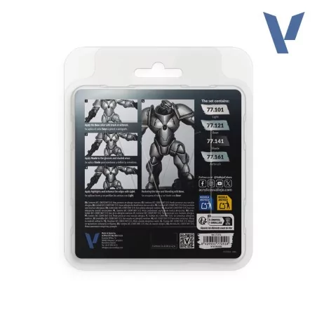 Vallejo Set de peinture acrylique Argent sterling 77.251
