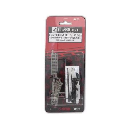 Z/ Aiguillage électrique droit R127-26° + rail droit et interrupteur