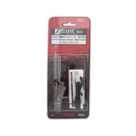 Z/ Aiguillage électrique gauche R127-26° + rail droit et interrupteur