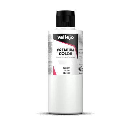 vallejo 63001 – Premium Opaque – White – Blanc 200 ml