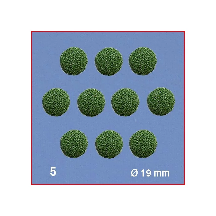 Boules pour têtes d'arbres, vert, diamètre 19 mm. 10 boules