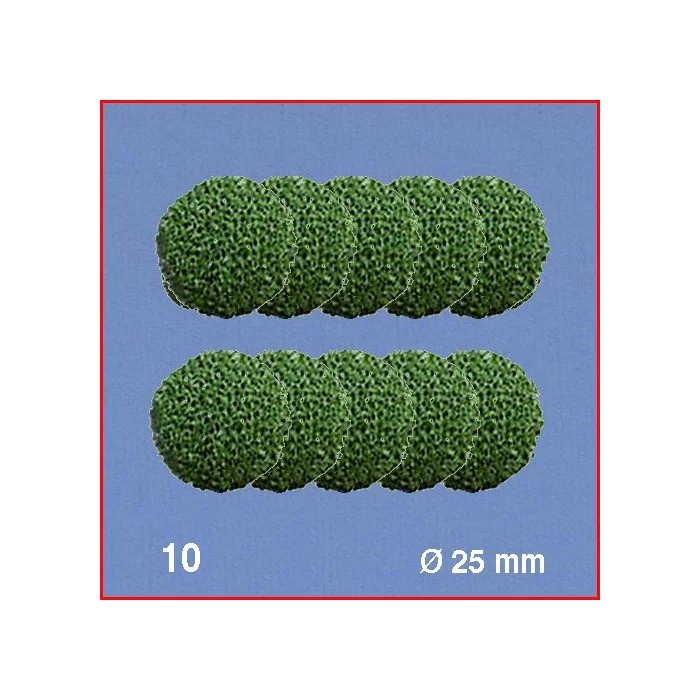 Boules pour têtes d'arbres, vert, diamètre 25 mm. 10 boules