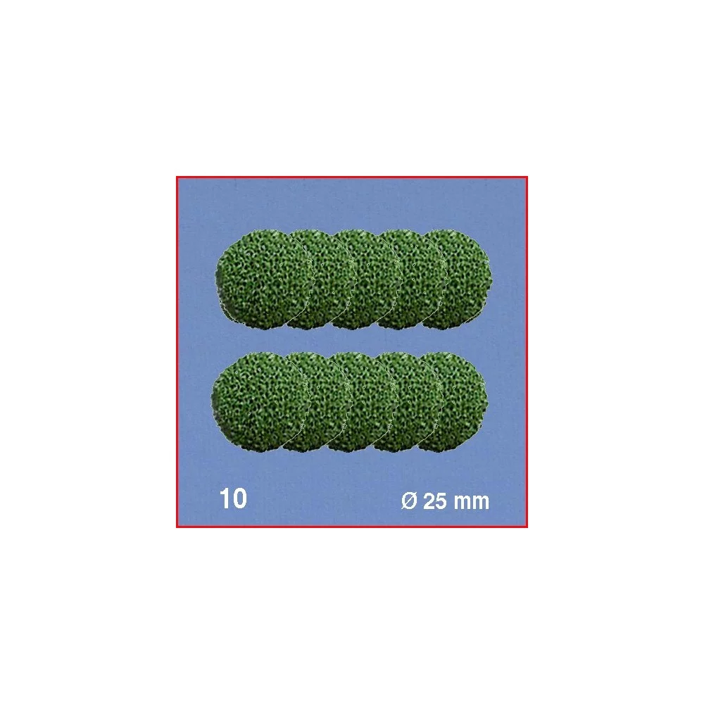 Boules pour têtes d'arbres, vert, diamètre 25 mm. 10 boules