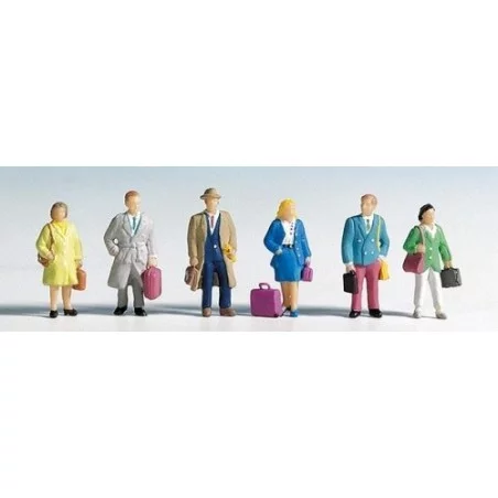 HO / Voyageurs : 6 figurines + accessoires