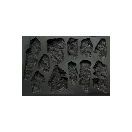 Moule pour petits morceaux de roche, plats. C1231, 12,7 - 17,8 cm