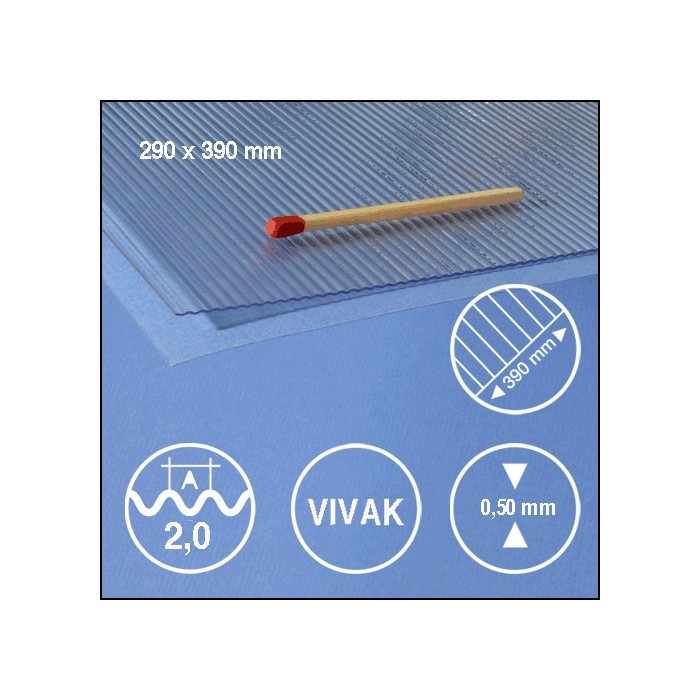 Tôle ondulée transparente Vivak 2,0mm