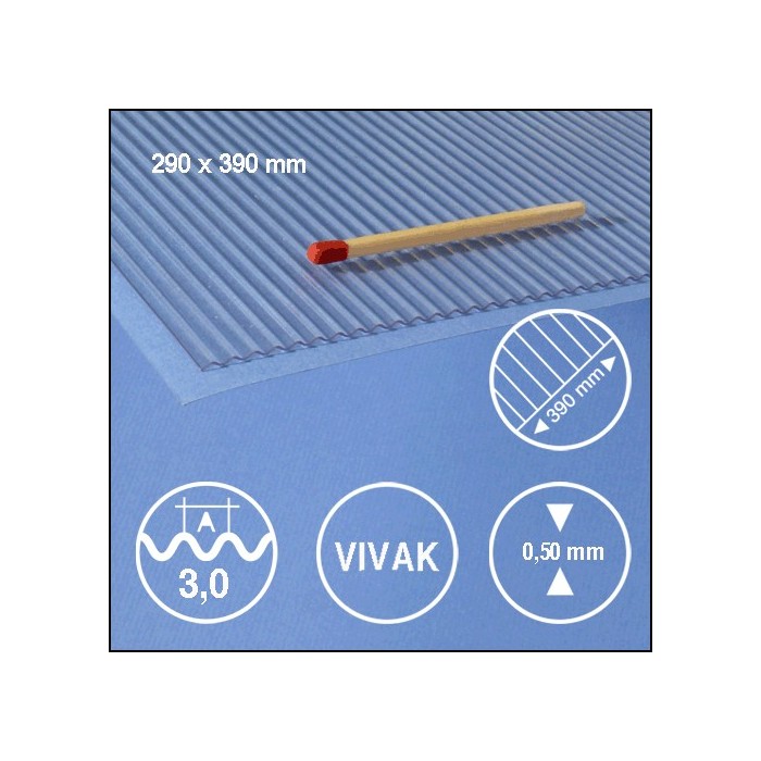 Tôle ondulée transparente Vivak 3,0mm