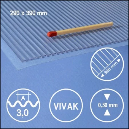 Wellblech transparent Vivak 3,0mm