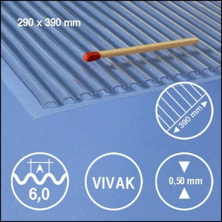 Wellblech transparent Vivak 6,0mm