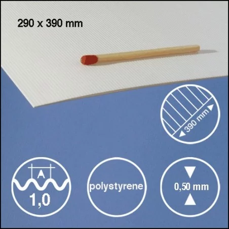 Tôle ondulée polystyrène 1,0mm