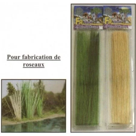 Boite de fibres roseau de 20cm de long vert
