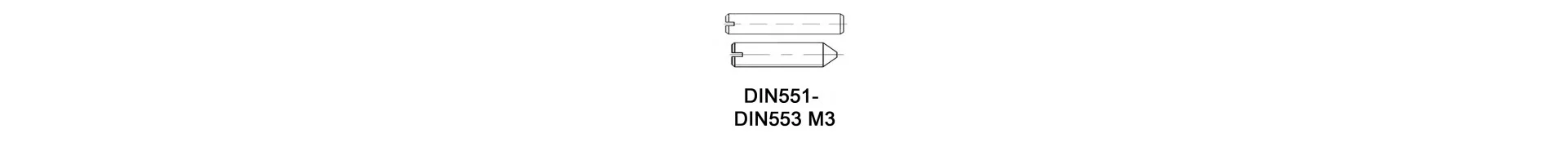 DIN551 - DIN553 M3